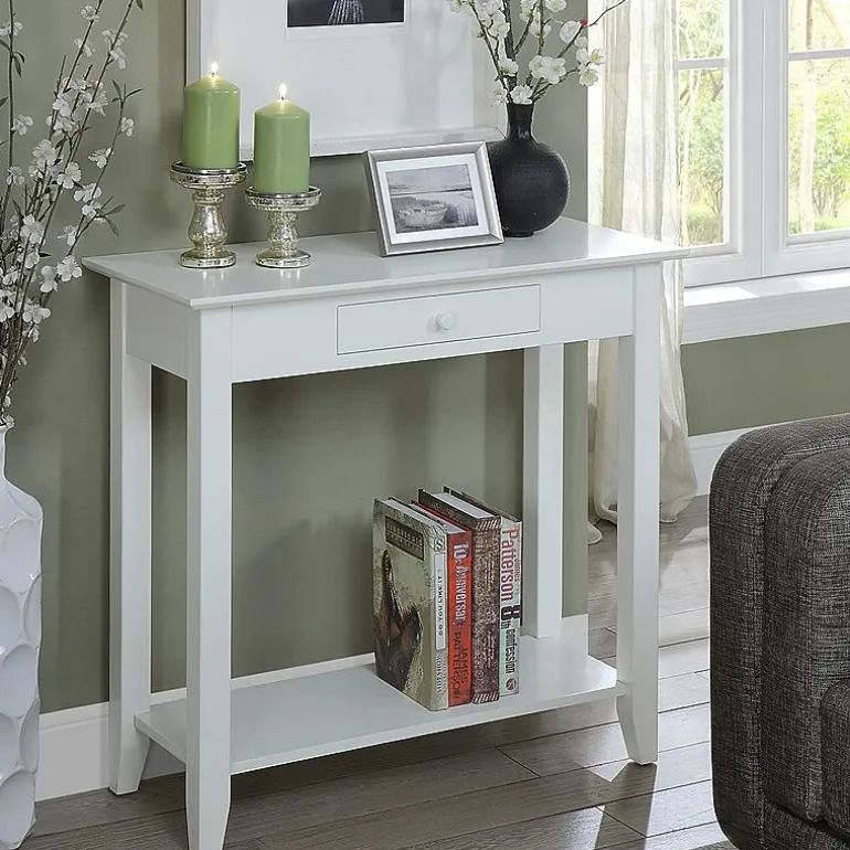 American Heritage 1 Drawer Hall Table with Shelf