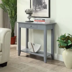 American Heritage 1 Drawer Hall Table with Shelf