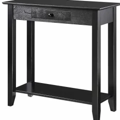 American Heritage 1 Drawer Hall Table with Shelf