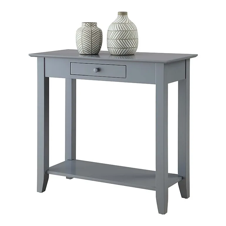 American Heritage 1 Drawer Hall Table with Shelf