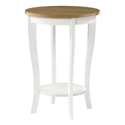 American Heritage Round End Table with Shelf