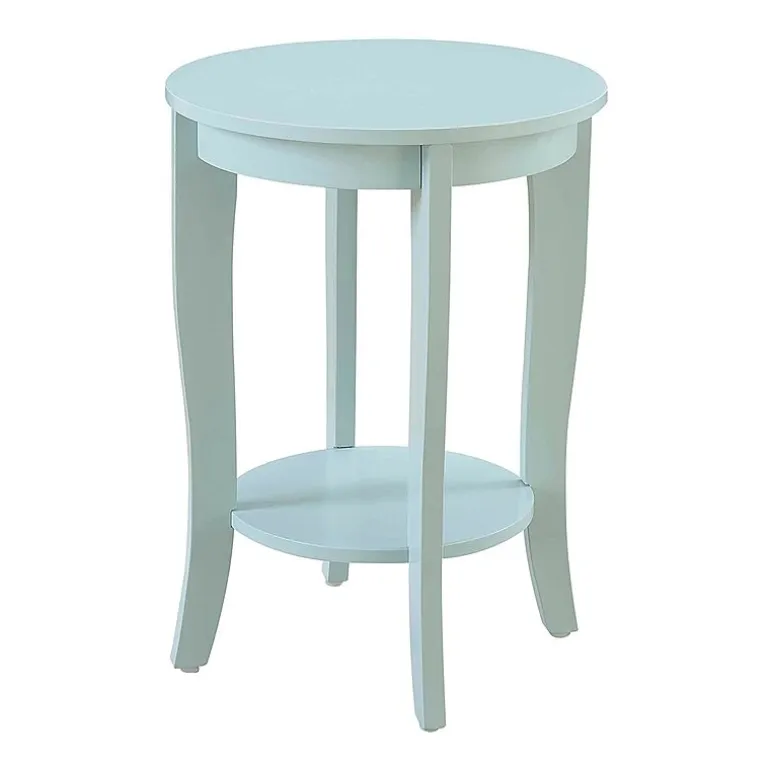 American Heritage Round End Table with Shelf