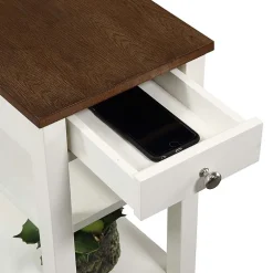 American Heritage 3-Tier End Table with Drawer