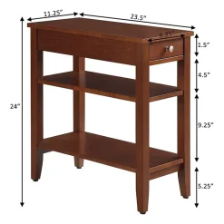 American Heritage 3-Tier End Table with Drawer