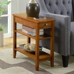 American Heritage 3-Tier End Table with Drawer