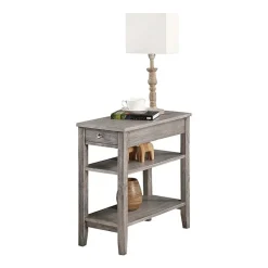 American Heritage 3-Tier End Table with Drawer