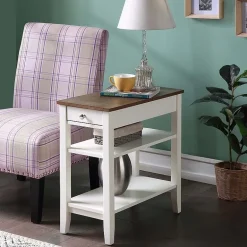 American Heritage 3-Tier End Table with Drawer