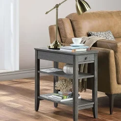 American Heritage 3-Tier End Table with Drawer