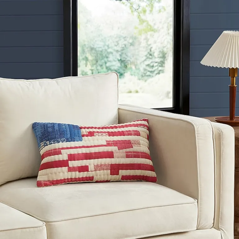AMERICAN SPIRIT® Patchwork Flag Oblong Throw Pillow