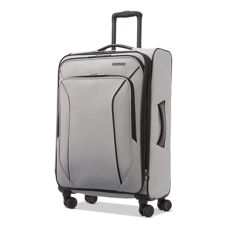 American Tourister Pirouette Nxt 24 Inch Softside Expandable Checked Spinner Luggage
