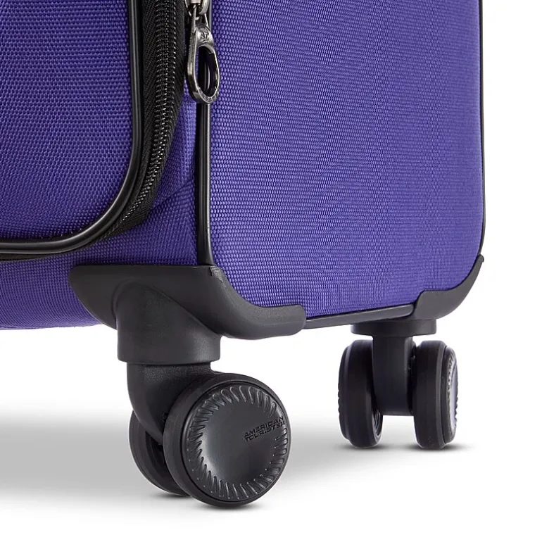 American Tourister Pirouette Nxt 24 Inch Softside Expandable Checked Spinner Luggage