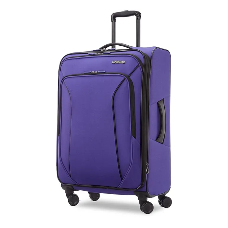 American Tourister Pirouette Nxt 24 Inch Softside Expandable Checked Spinner Luggage