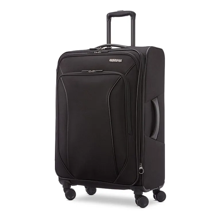 American Tourister Pirouette Nxt 24 Inch Softside Expandable Checked Spinner Luggage