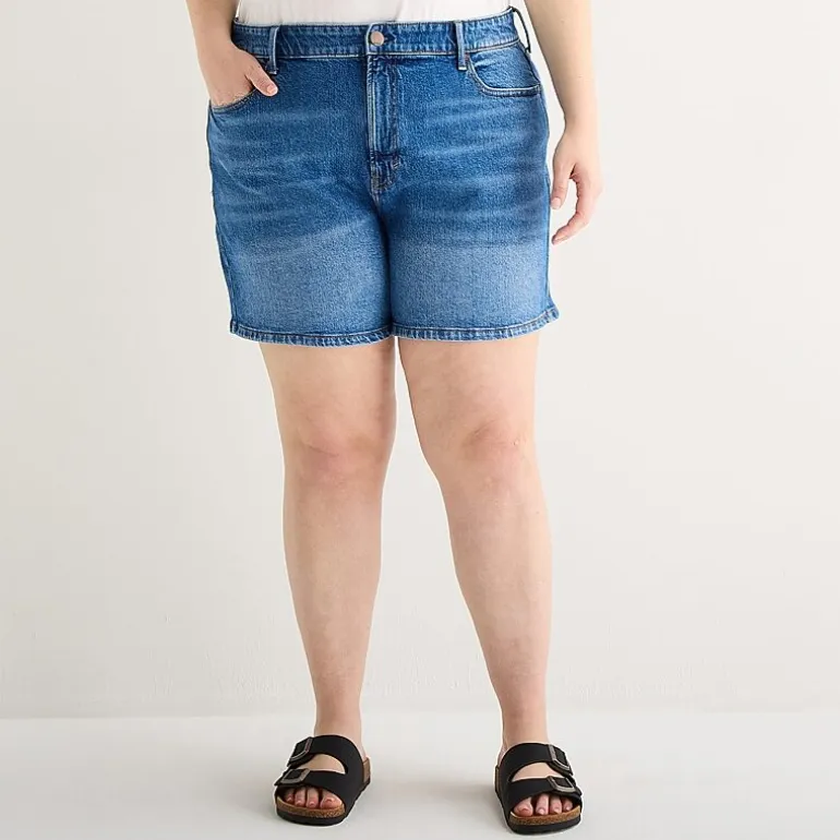 a.n.a A Line Womens 5" Highest Rise Plus Denim Short