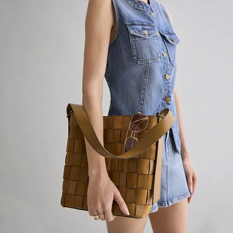 a.n.a Cynthia Woven Bucket Bag