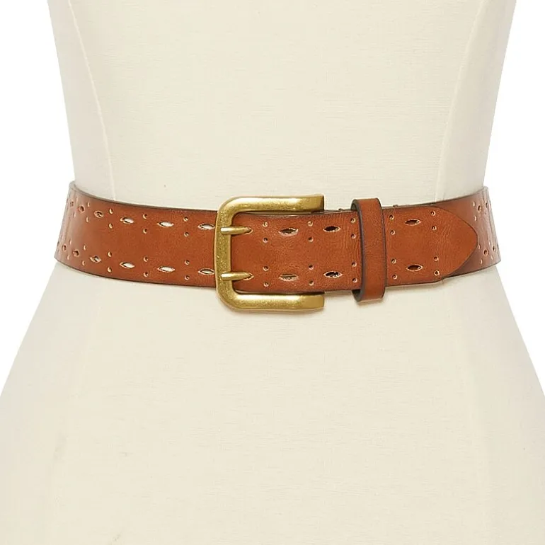 a.n.a Double Prong Edge Perforated Womens Belt
