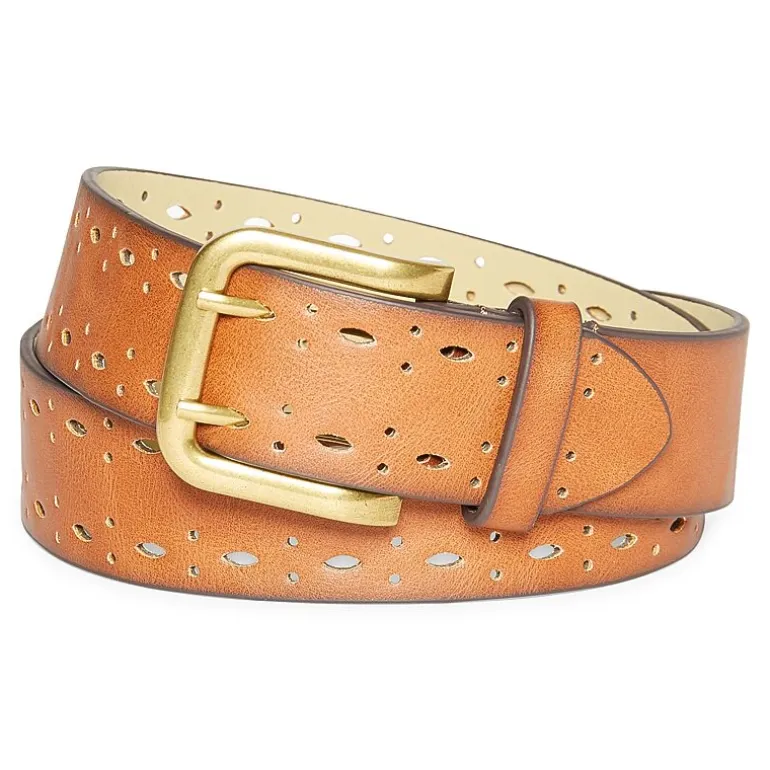a.n.a Double Prong Edge Perforated Womens Belt