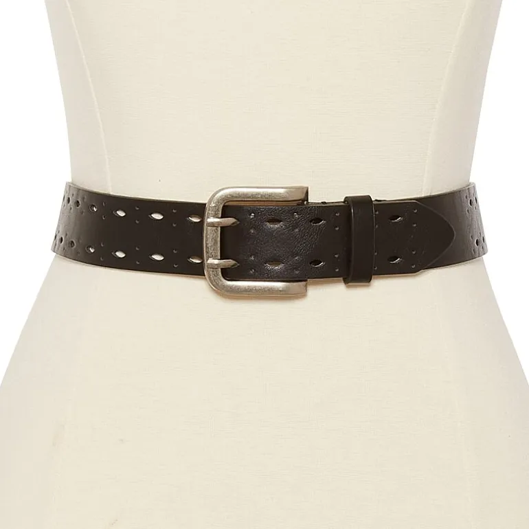 a.n.a Double Prong Edge Perforated Womens Belt