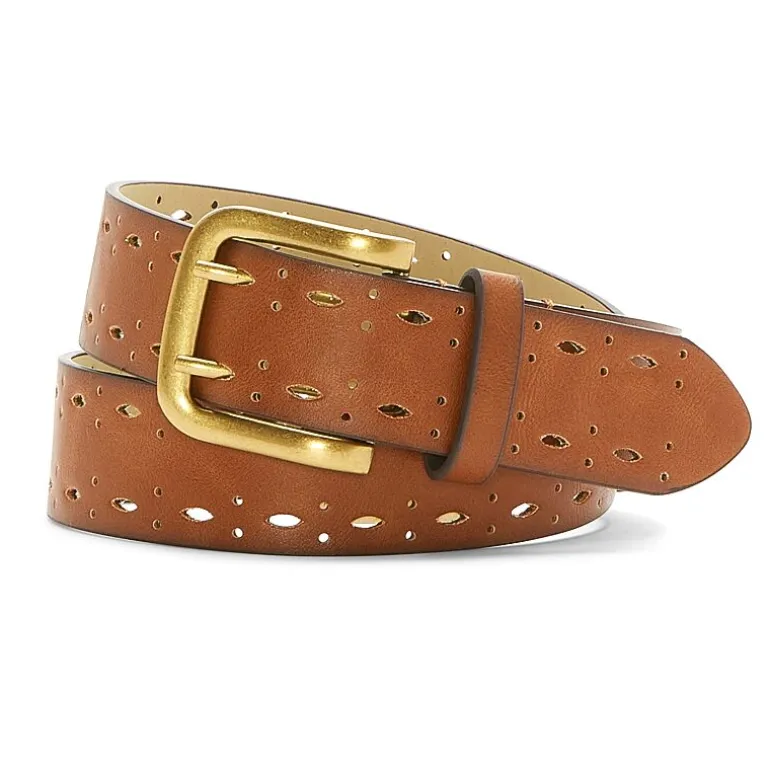a.n.a Double Prong Edge Perforated Womens Belt