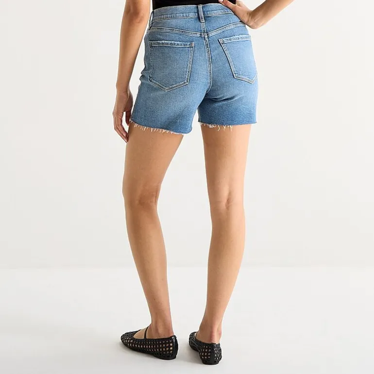 a.n.a Embellished Womens High Rise 5" Denim Short