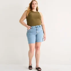 a.n.a Embellished Womens Plus High Rise 5