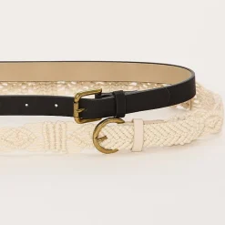 a.n.a Macarame And Solid Belt Set 2-pc. Womens Belt