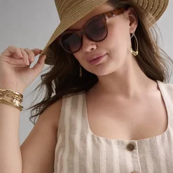 a.n.a Orange Square Womens UV Protection Square Sunglasses