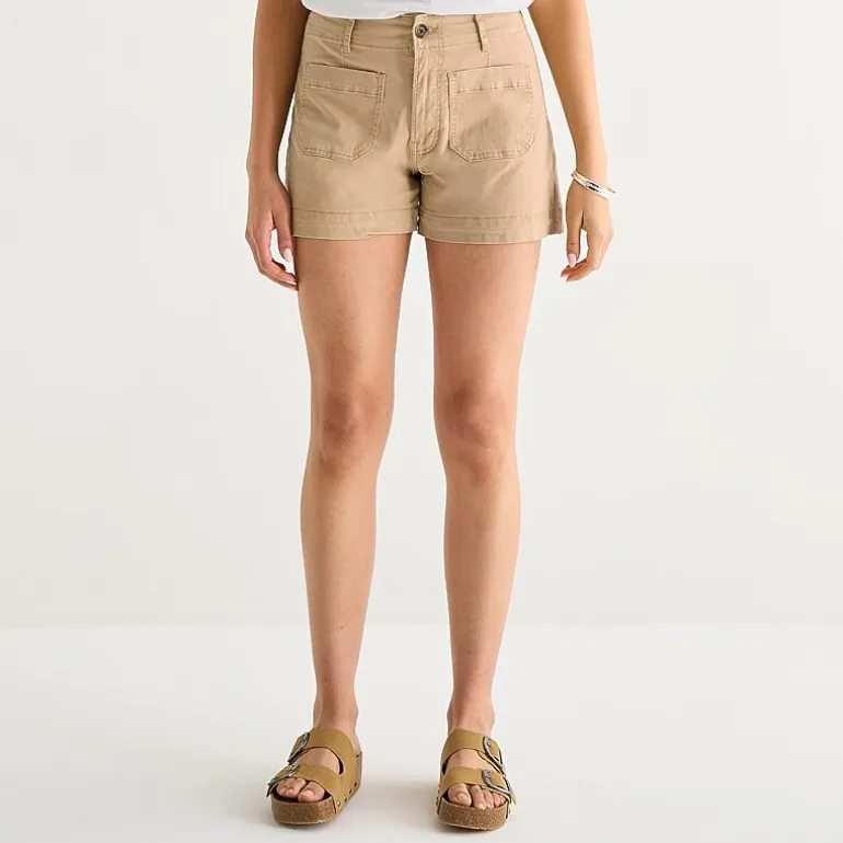 a.n.a Patch Pocket Womens 4" Highest Rise Chino Short
