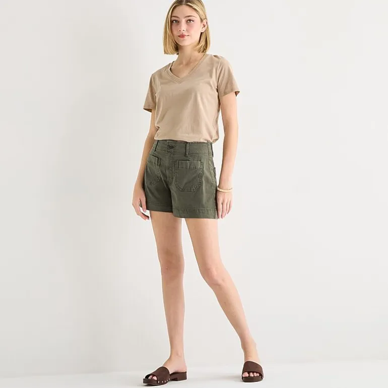 a.n.a Patch Pocket Womens 4" Highest Rise Chino Short