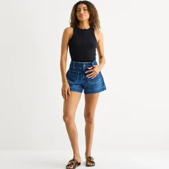 a.n.a Patch Pocket Womens Highest Rise 4" Denim Short