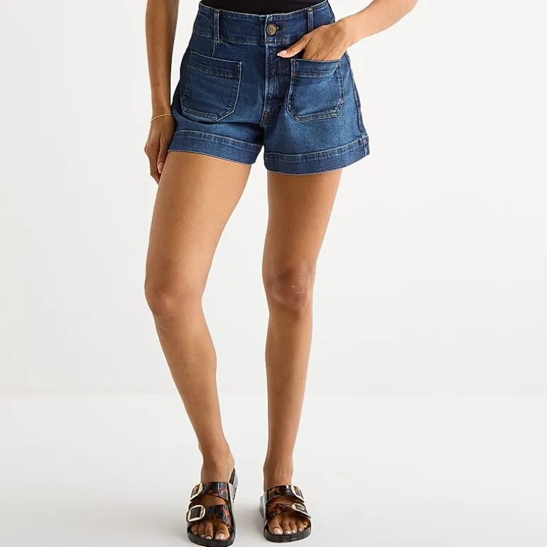 a.n.a Patch Pocket Womens Highest Rise 4" Denim Short