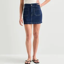 a.n.a Patch Pocket Womens Highest Rise Mini Denim Skirt