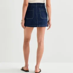 a.n.a Patch Pocket Womens Highest Rise Mini Denim Skirt