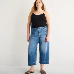a.n.a Patch Pocket Womens - Plus Highest Rise Cropped Jean