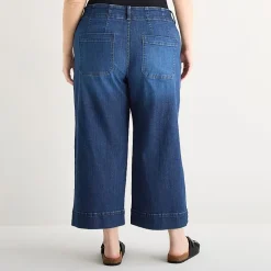 a.n.a Patch Pocket Womens - Plus Highest Rise Cropped Jean