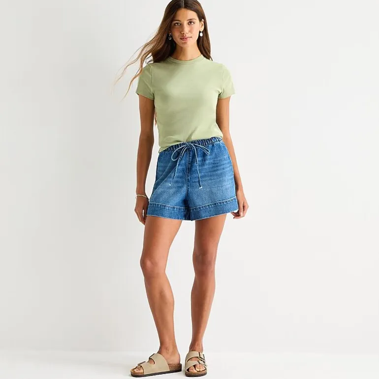 a.n.a Perfect Tee Womens Crew Neck Short Sleeve T-Shirt