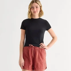 a.n.a Perfect Tee Womens Crew Neck Short Sleeve T-Shirt