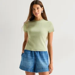 a.n.a Perfect Tee Womens Crew Neck Short Sleeve T-Shirt