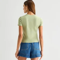 a.n.a Perfect Tee Womens Crew Neck Short Sleeve T-Shirt