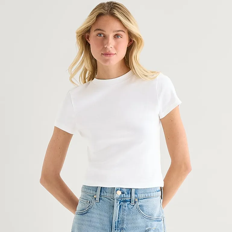 a.n.a Perfect Tee Womens Crew Neck Short Sleeve T-Shirt