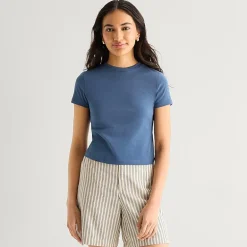 a.n.a Perfect Tee Womens Crew Neck Short Sleeve T-Shirt