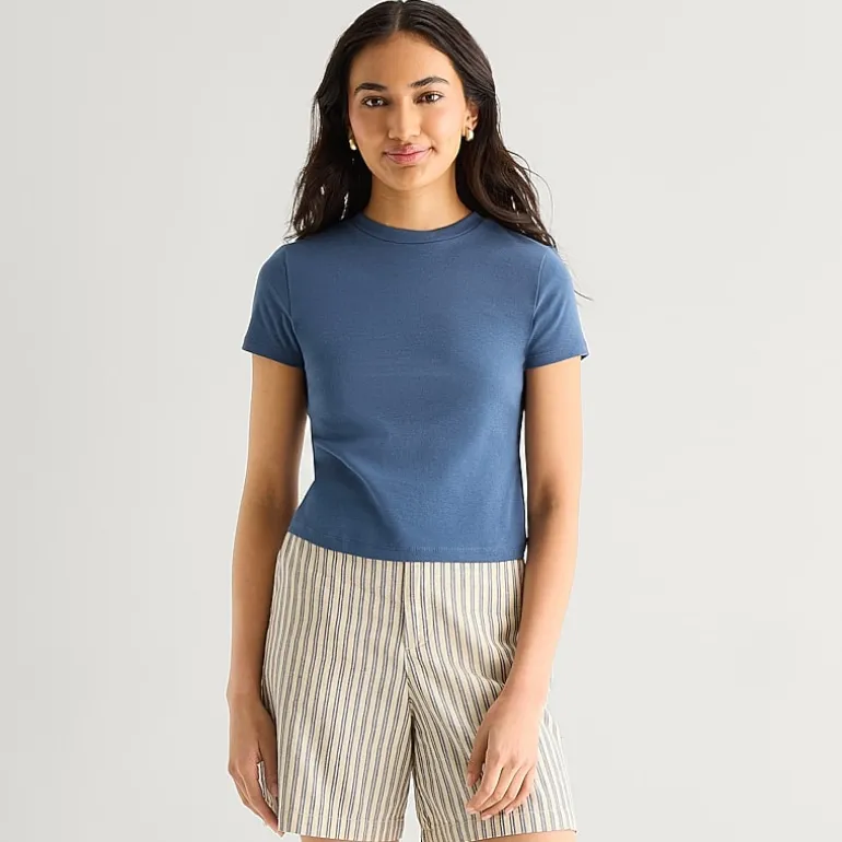 a.n.a Perfect Tee Womens Crew Neck Short Sleeve T-Shirt