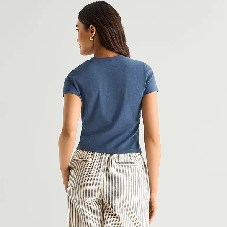 a.n.a Perfect Tee Womens Crew Neck Short Sleeve T-Shirt