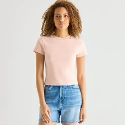 a.n.a Perfect Tee Womens Crew Neck Short Sleeve T-Shirt