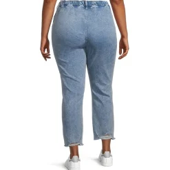 a.n.a Plus Womens High Rise Adaptive Slim Straight Leg Jean