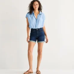 a.n.a Roll Cuff Womens 5" High Rise Denim Short