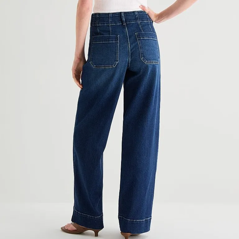 a.n.a Soft Drape Womens Highest Rise Patch Pocket Jean