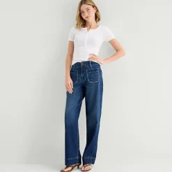 a.n.a Soft Drape Womens Highest Rise Patch Pocket Jean