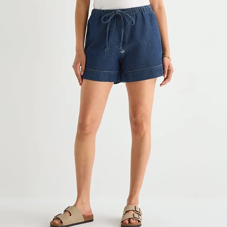 a.n.a Soft Drape Womens 4" Mid Rise Denim Short