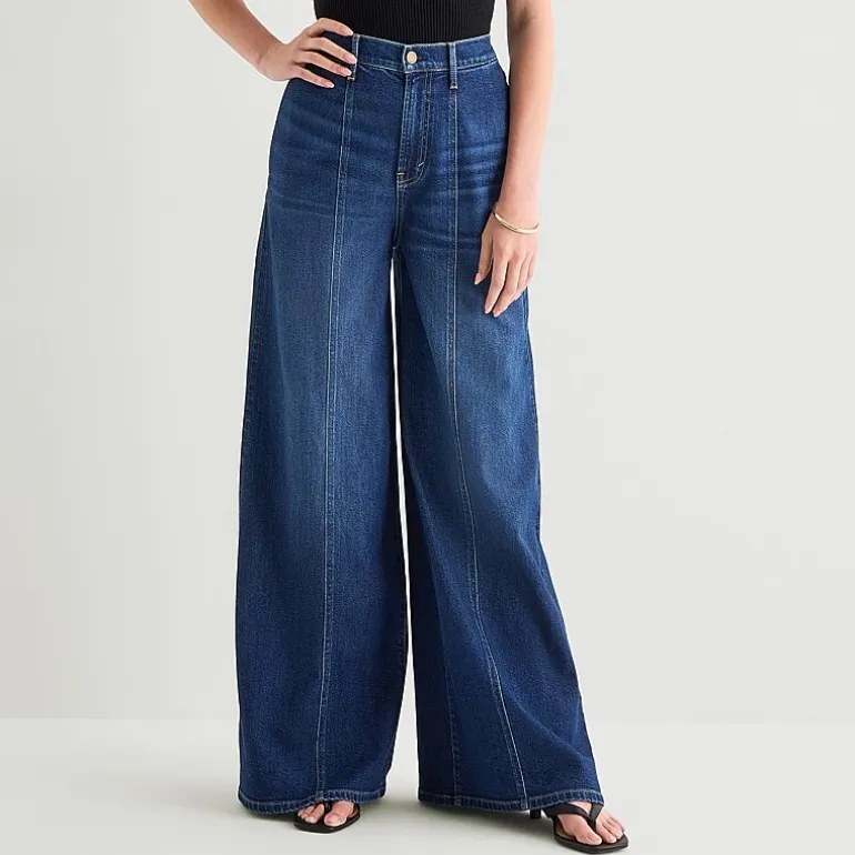 a.n.a Soft Drape Womens Wide Leg Jean